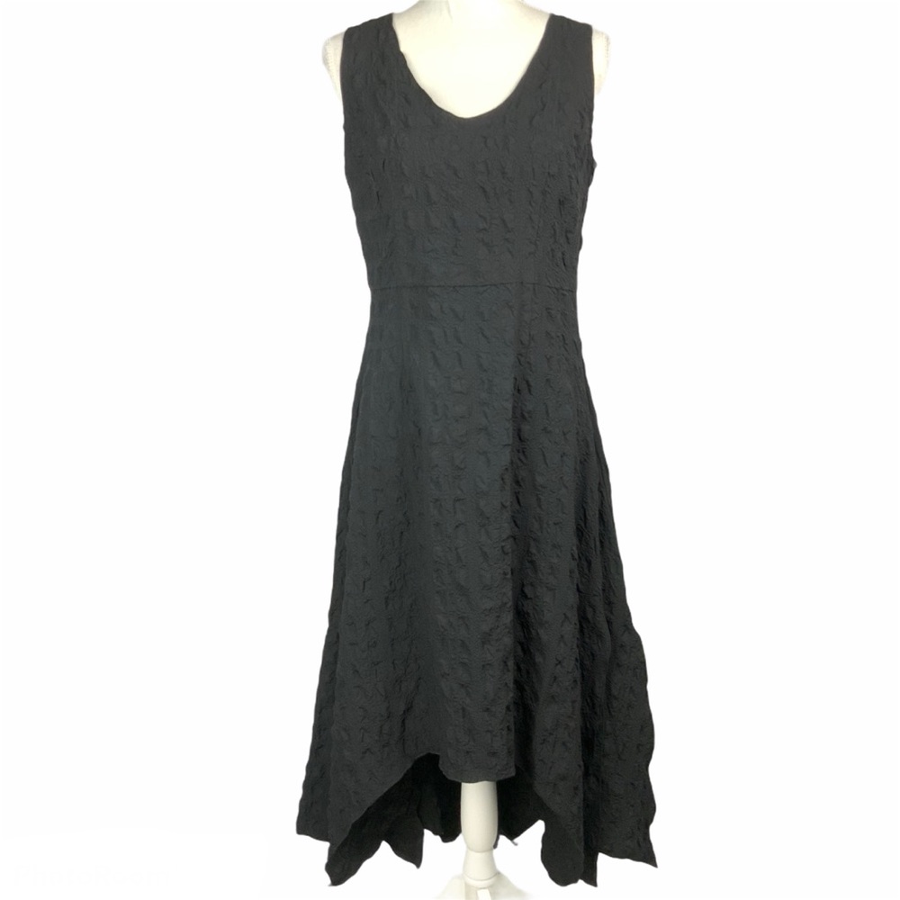 Courtney Washington Black Pucker Dress Medium